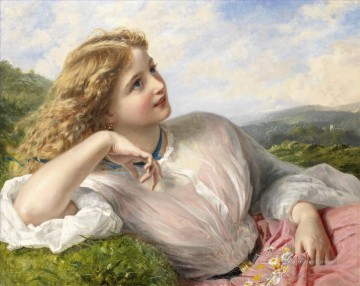 Child Painting - The song of the lark Sophie Gengembre Anderson children